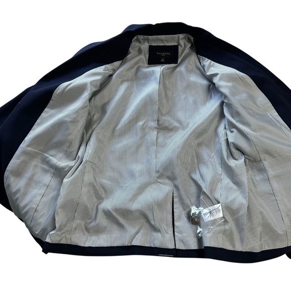 Talbots Navy Blue Classic Two Button Blazer Jacket Size 6 Petite Preppy Office - Picture 5 of 10